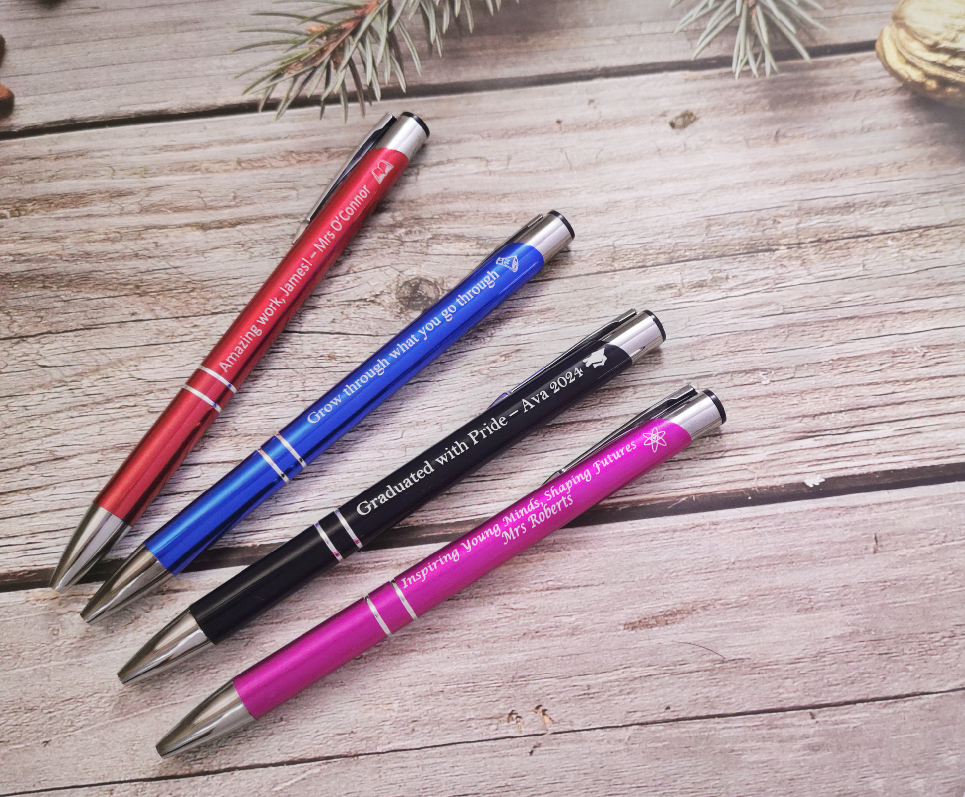 Personalised thank you pens for staff or students