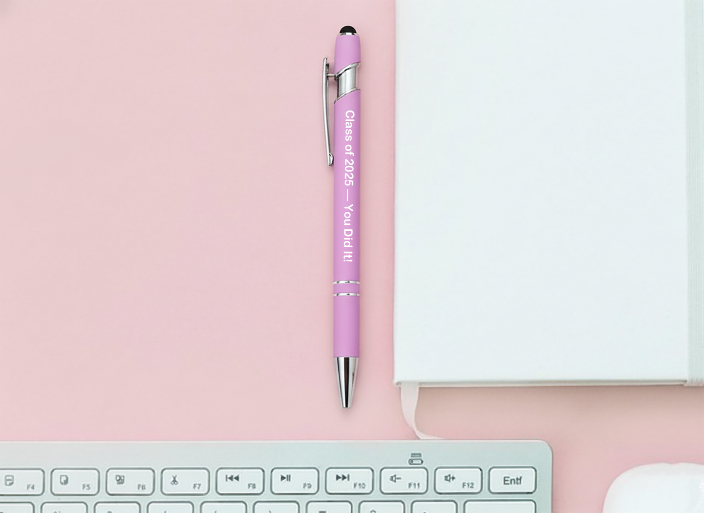 Custom Engraved Stylus Ballpoint Pen with Logo or Text, Personalized Office Gift, Dual Tip Touchscreen Pen, Corporate Promotional Pens Set