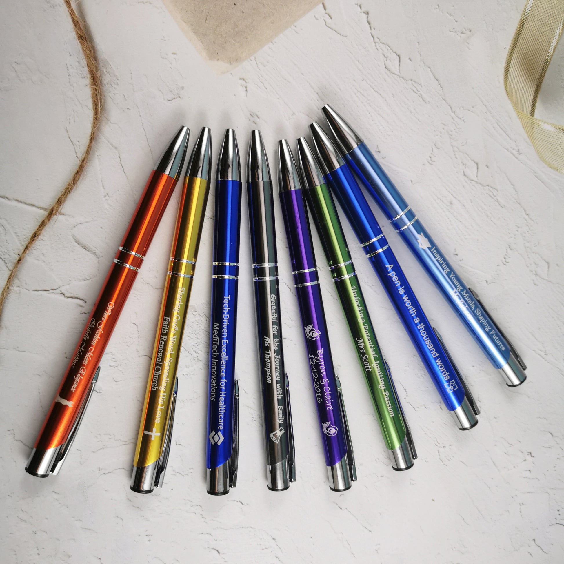 Custom pens for travel agents – branded with business name