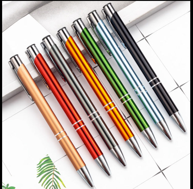 Custom Engraved Personalized Metal Pens 100 pack with same engraving for wedding school gift Business logo slogan students teachers