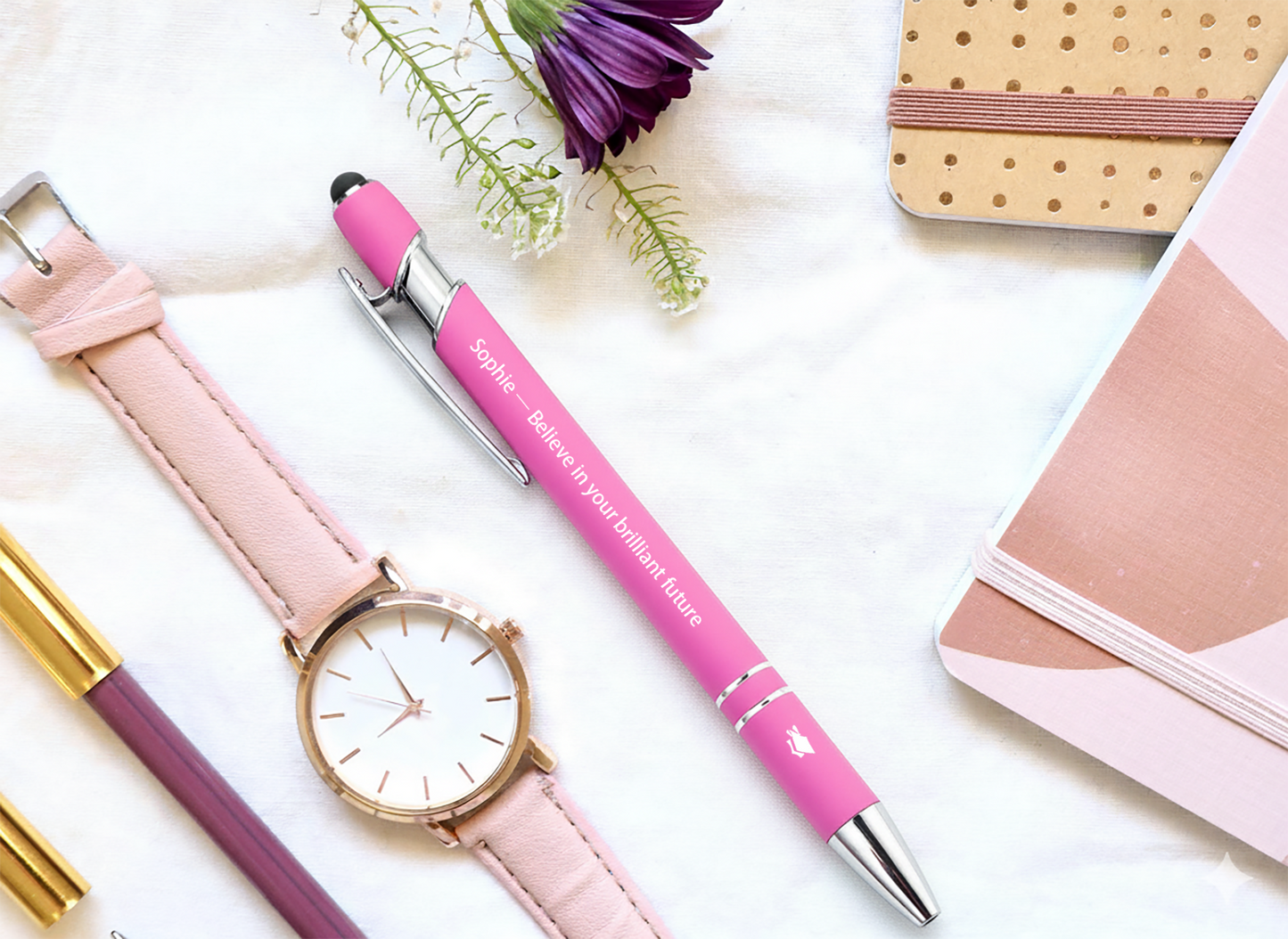 Custom Engraved Stylus Ballpoint Pen with Logo or Text, Personalized Office Gift, Dual Tip Touchscreen Pen, Corporate Promotional Pens Set