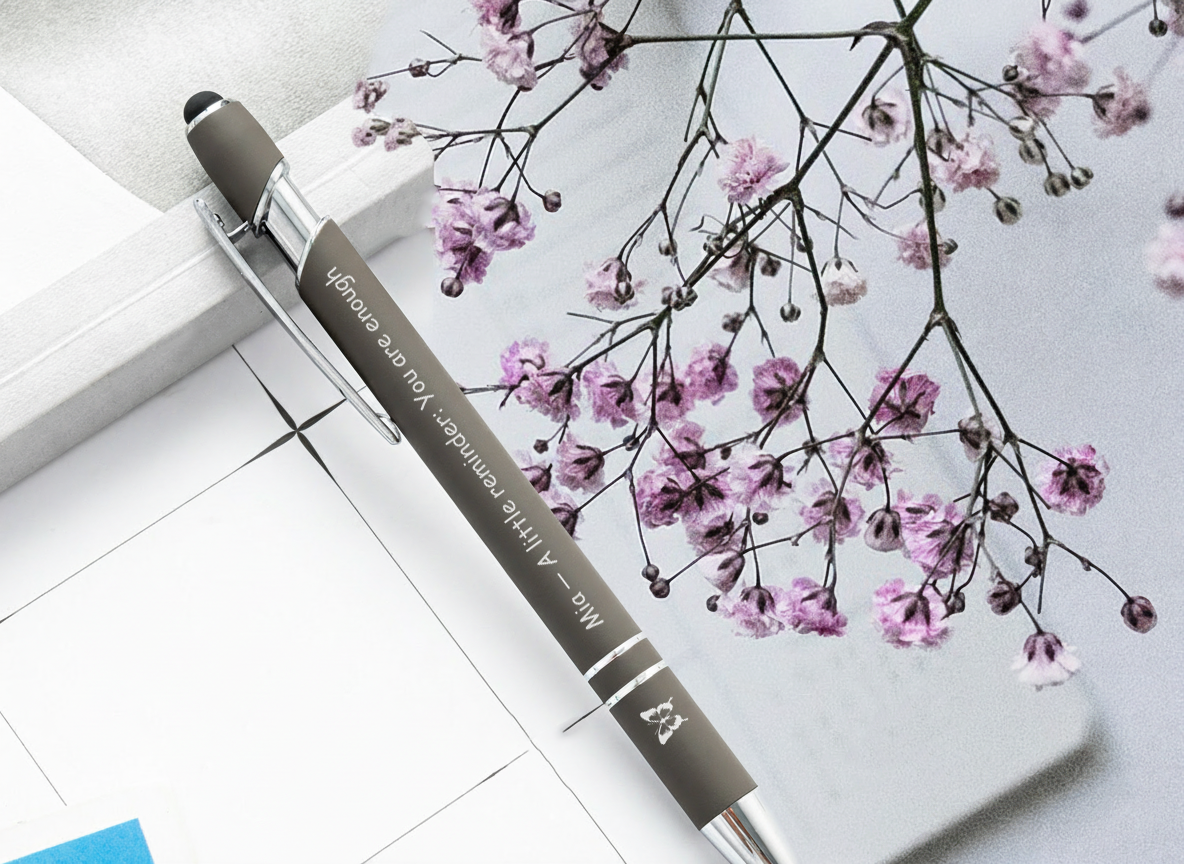 Custom Engraved Stylus Ballpoint Pen with Logo or Text, Personalized Office Gift, Dual Tip Touchscreen Pen, Corporate Promotional Pens Set