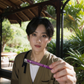 Personalised lavendar aluminium pen with teacher name engraving