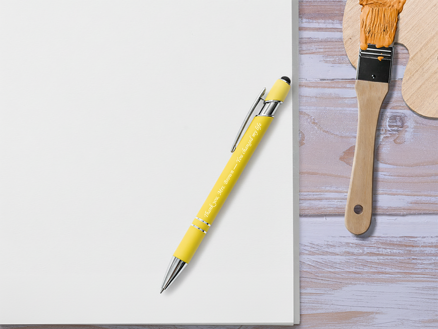 Custom Engraved Stylus Ballpoint Pen with Logo or Text, Personalized Office Gift, Dual Tip Touchscreen Pen, Corporate Promotional Pens Set